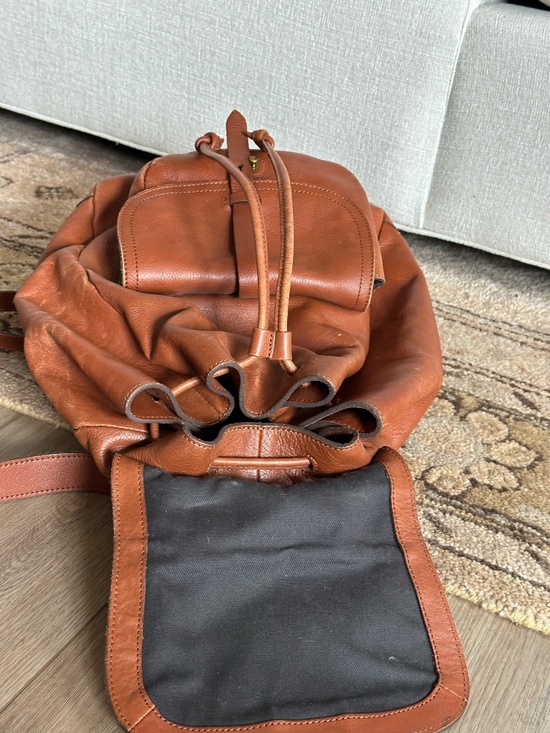 Madewell Transporter Backpack in Brown Leather